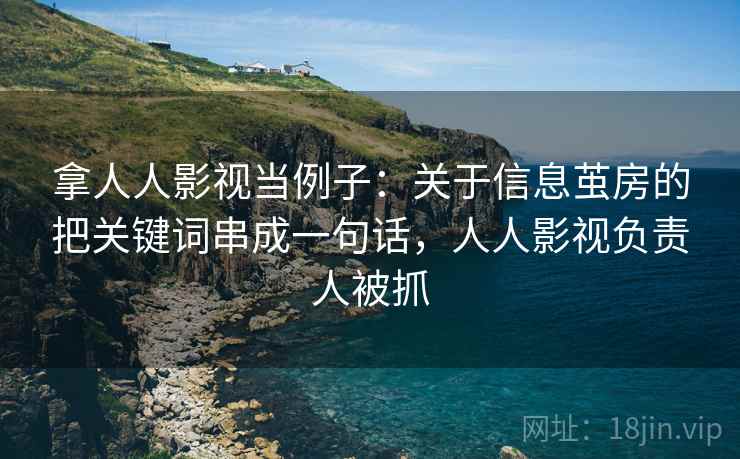 拿人人影视当例子：关于信息茧房的把关键词串成一句话，人人影视负责人被抓