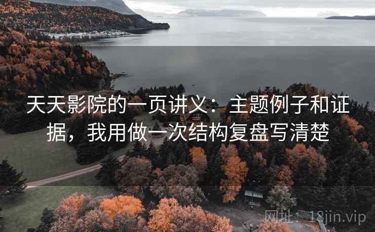 天天影院的一页讲义：主题例子和证据，我用做一次结构复盘写清楚