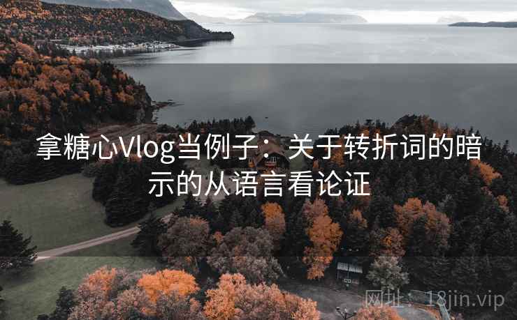 拿糖心Vlog当例子：关于转折词的暗示的从语言看论证